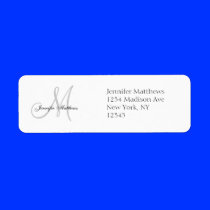 Monogram Wedding Invitation Simple Address Labels