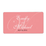Monogram Wedding Labels -Grapefruit