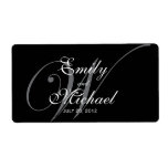 Monogram Wedding Labels -Night