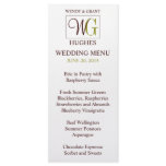 Monogram Wedding Logo Reception Menu Card rack cards