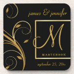 Monogram Wedding or Anniversary Gift Cork Coasters