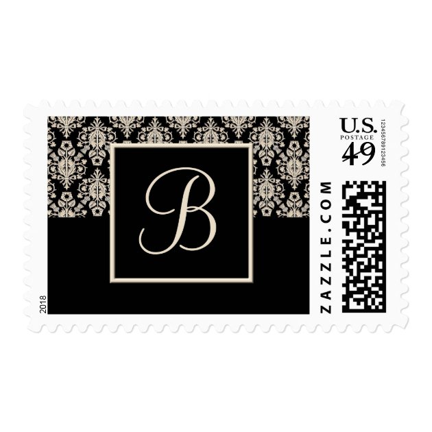 Monogram Wedding Postage - Letter B | Zazzle