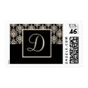 Monogram Wedding postage - letter D stamp