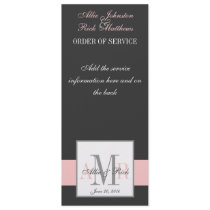 Monogram Wedding Programs Personalized Invitation
