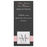 Monogram Wedding Programs Personalized Invitation