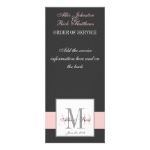 Monogram Wedding Programs Personalized Invitation