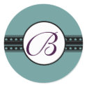 Monogram Wedding Star Borders stickers