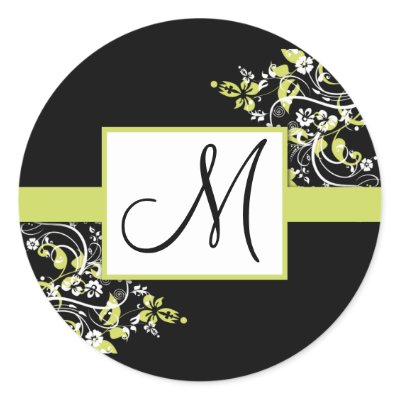 Monogram Wedding Stickers