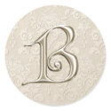 Monogram Wedding Stickers - letter B sticker