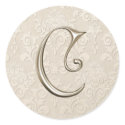 Monogram Wedding Stickers - letter C sticker