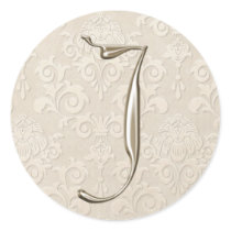 Monogram Wedding Stickers - letter J by PMCustomWeddings Monogram Wedding Stickers - letter J