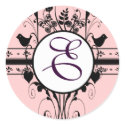 Monogram Wedding Vintage Borders stickers