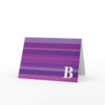 Monogram with a Colorful Striped Background - B cards