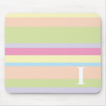 Monogram with a Colorful Striped Background - I mousepads by fantasian_angel Monogram with a Colorful Striped Background - I mousepads