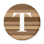 Monogram with a Colorful Striped Background - T magnets