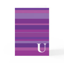 Monogram with a Colorful Striped Background - U cards