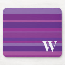 Monogram with a Colorful Striped Background - W mousepads by fantasian_angel Monogram with a Colorful Striped Background - W mousepads