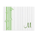 Monogram with Bamboo Background - Letter M postcards