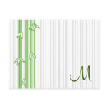 Monogram with Bamboo Background - Letter M postcards