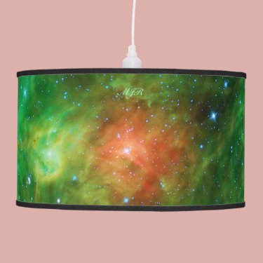 Monogram Wreath Nebula, outer space picture Lamp