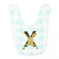 Monogram X Agile Pony Customized Baby Bib