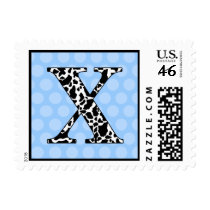 Monogram X | Zebra Polka Dots