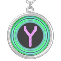 Monogram "Y" necklaces