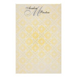 Monogram Yellow & Black Lace Wedding Stationery
