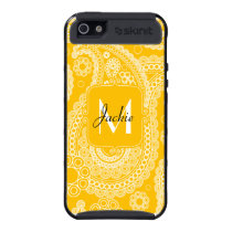 Monogram Yellow Paisley Skinit iPhone 5 Cover