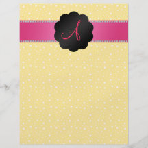 Monogram yellow stars custom flyer