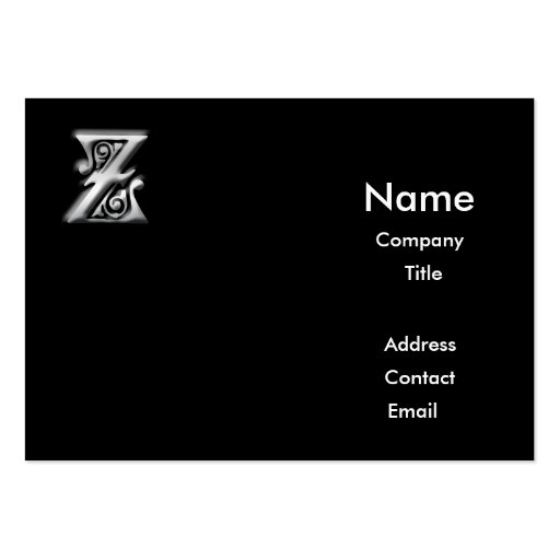 Monogram Z business Cards (front side)