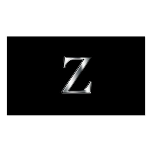 Monogram Z business cards (front side)