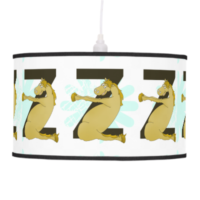 Monogram Z Funny Pony Customized Pendant Lamp