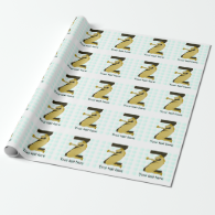 Monogram Z Funny Pony Customized Wrapping Paper