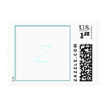 Monogram Z Wedding Postage Stamp White & Blue