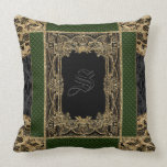Monograma del Victorian del conde del lugar de Sut Almohada