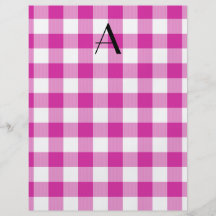 Monograma rosado del modelo de la guinga flyer a todo color
