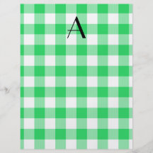 Monograma verde del modelo de la guinga tarjetas publicitarias