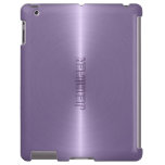 Monogramed Plain Plum Purple Metallic Background