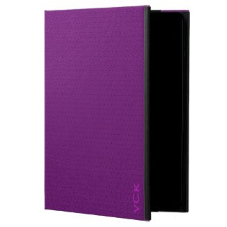 Monogramed Purple Faux Leather Vintage Look Powis iPad Air 2 Case