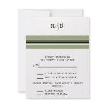 Monogramed Striped invitations