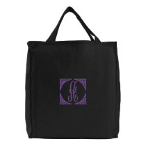 Monogrammable Embroidered Tote Bag embroidered bags