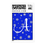 Monogrammable Snowflake Postage Stamps