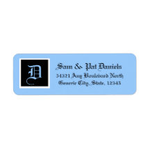 Monogrammed Address Label