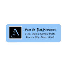 Monogrammed Address Label