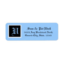 Monogrammed Address Label