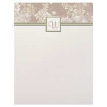Monogrammed Antique Damask letterhead