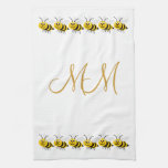 Monogrammed Bees American MoJo Kitchen Towel
