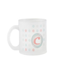 Monogrammed "C" Frosted Glass Mug