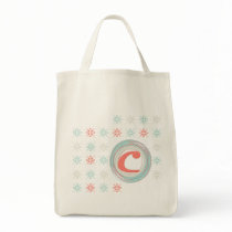 Monogrammed "C" Organic Grocery Tote Bag